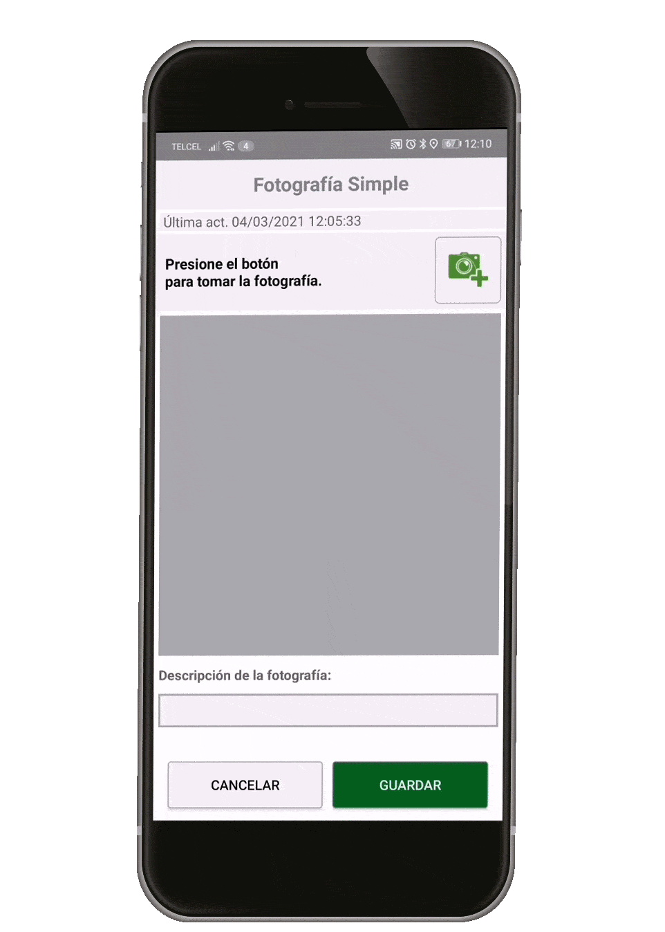 evidence-fotografia Abre y llena un formulario con evidencia fotográfica
