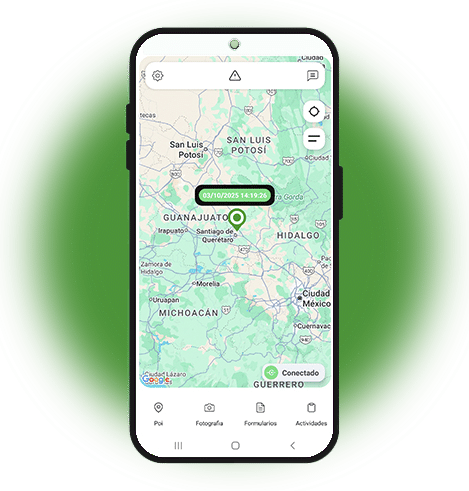 Vista general app Evidence